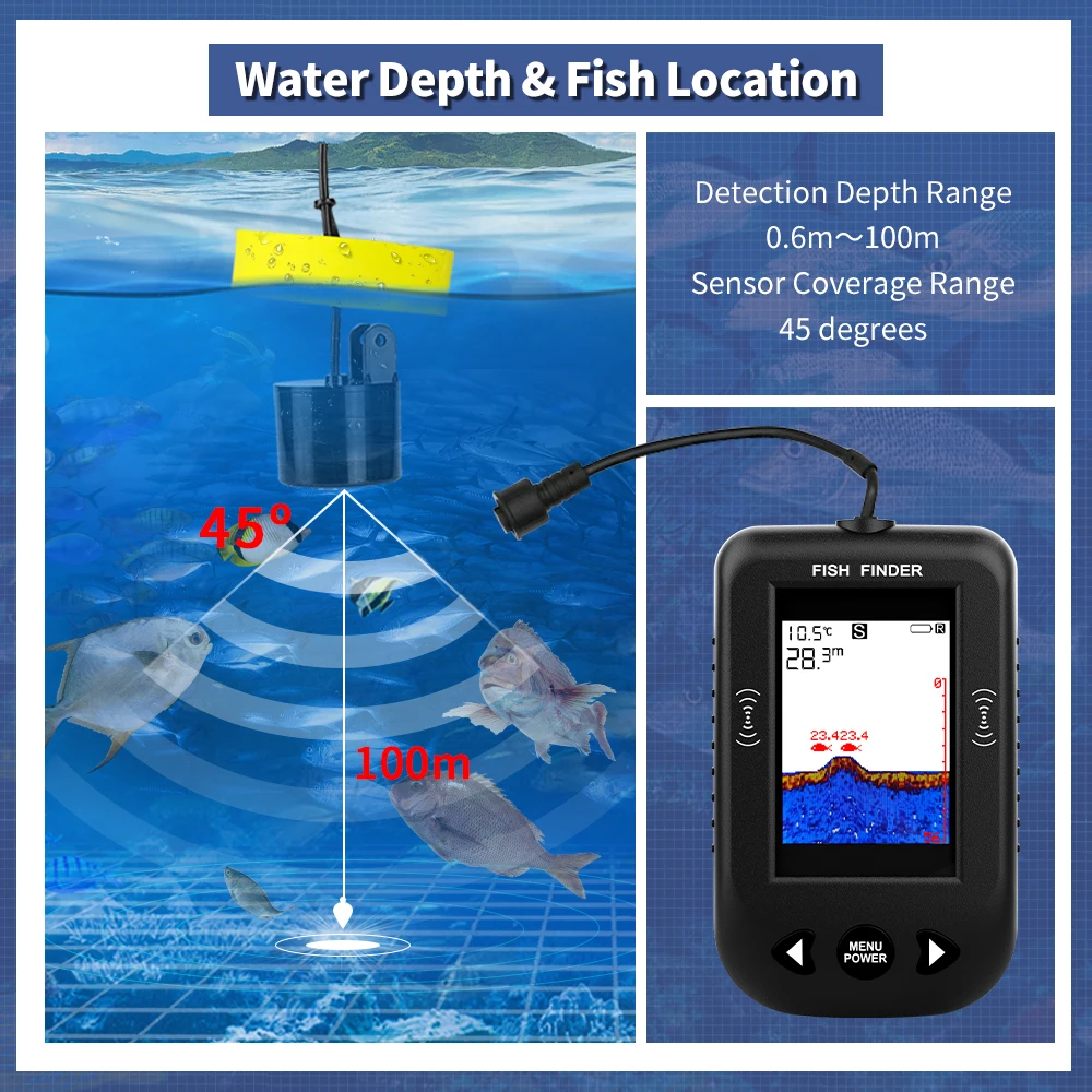 Erchang XF03 Fish Finders 45 D - Fishing Depth Finder recension och pris