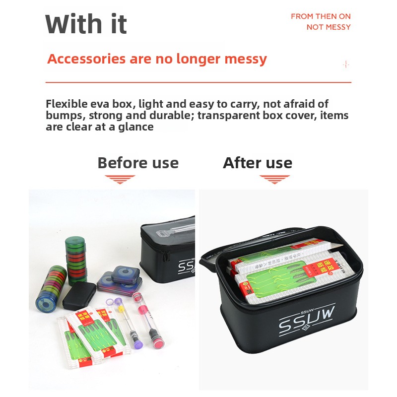 Portable EVA Fishing Tackle Bo - Fish Finder Case recension och pris