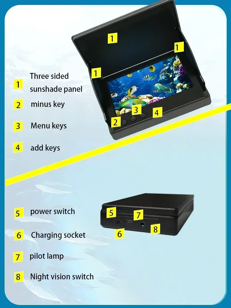 YS43A 4.3-inch Fish Detector U - Fish Finder Battery recension och pris