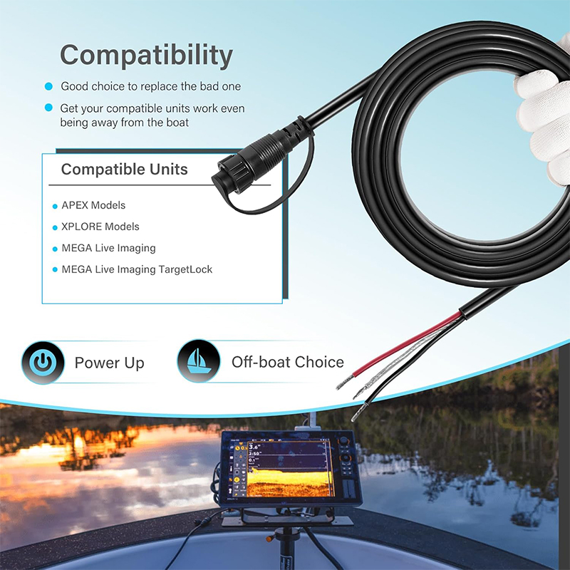 720110-1 PC13 Power Cable for  - Fish Finder Cable recension och pris